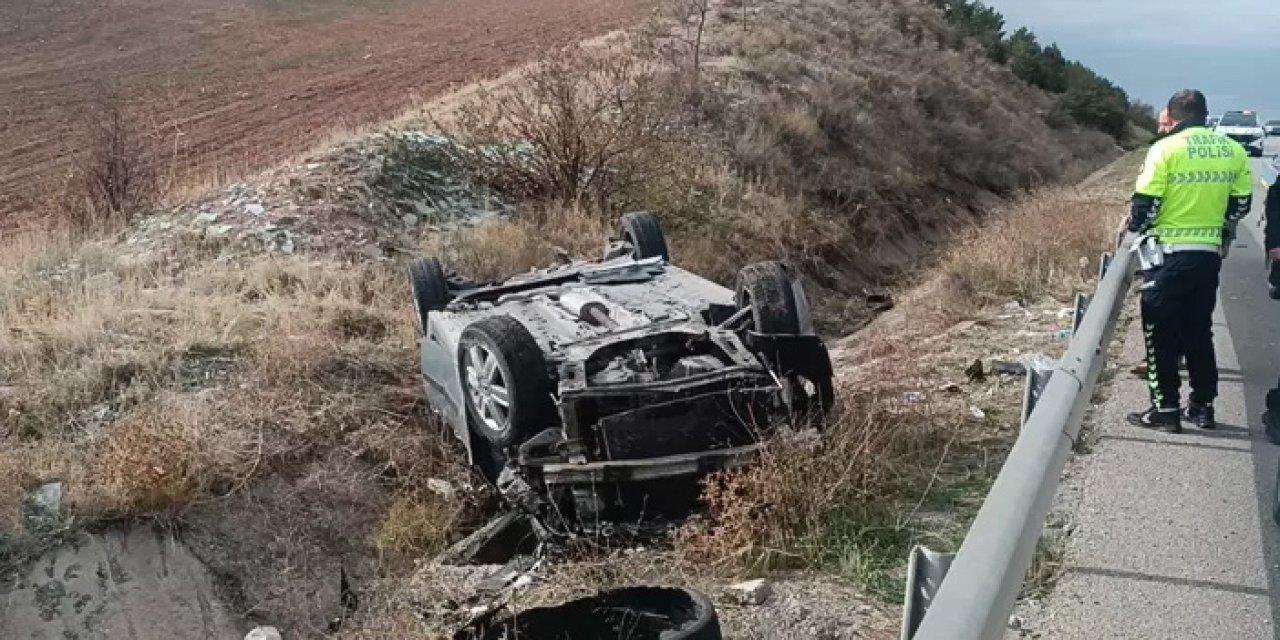 Kırıkkale’de dehşet anları: İki otomobil çarpıştı