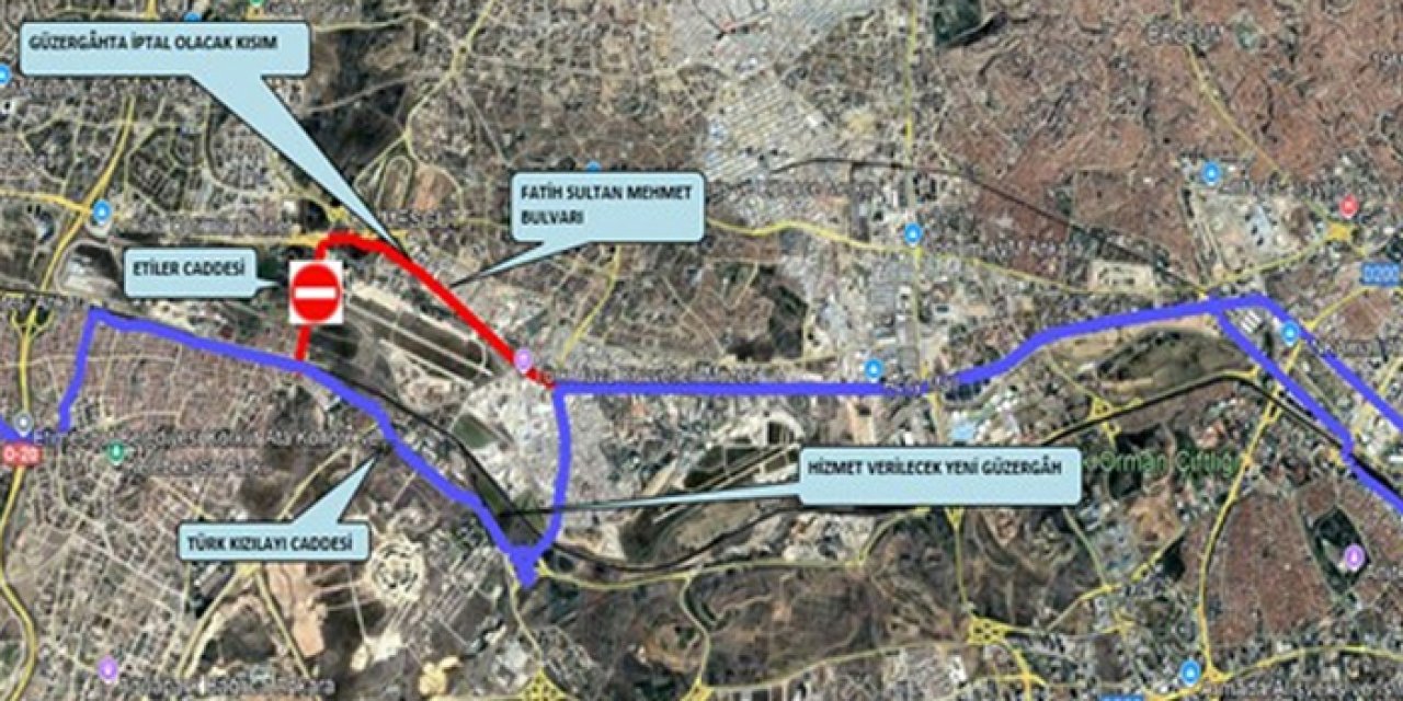 Etimesgut Havalimanı pist çalışması nedeniyle Etiler Caddesi geçici olarak trafiğe kapatıldı