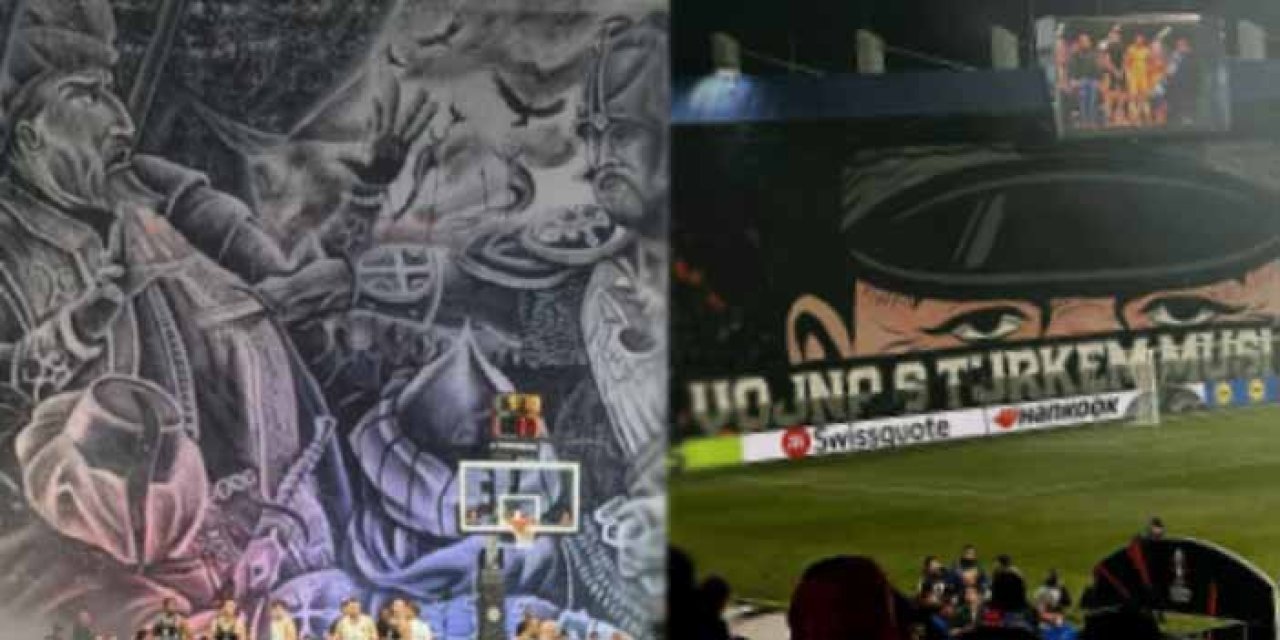 "Tesadüfün" böylesi... Basketbol maçında ırkçı pankart