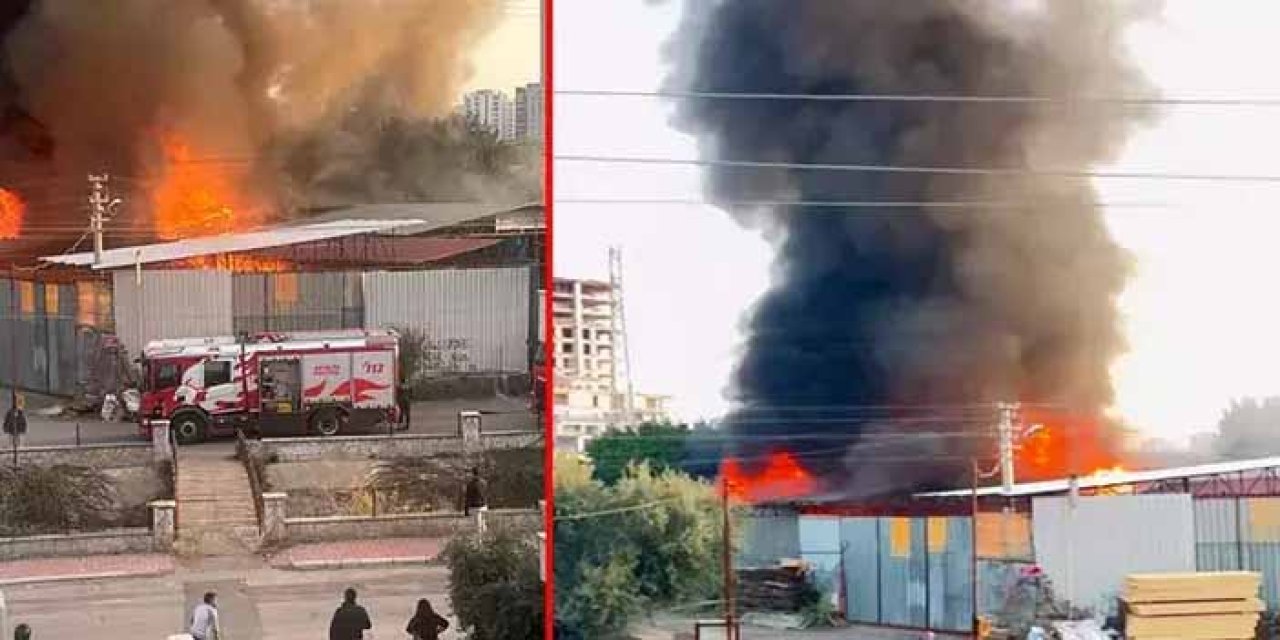 Antalya’da ahşap atölyesinde korkutan yangın