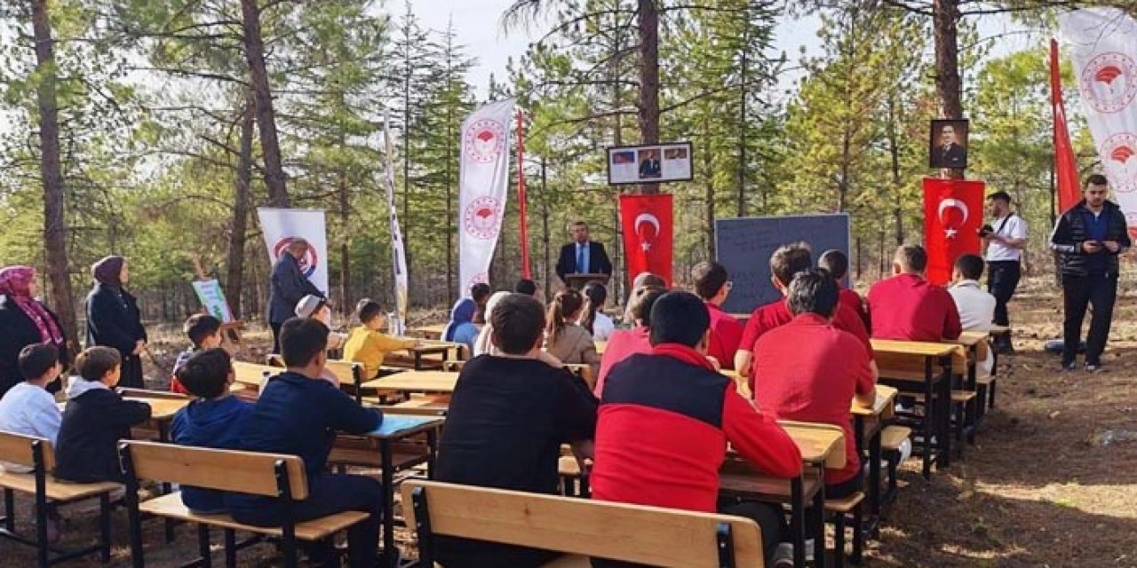 Beypazarı’nda sınıfı bir günlüğüne ormana taşıdılar