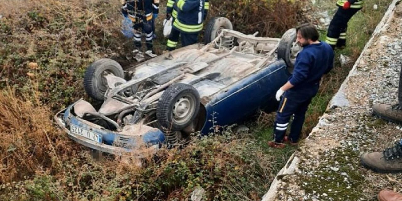 Konya'da bir araba takla attı: 1 ölü