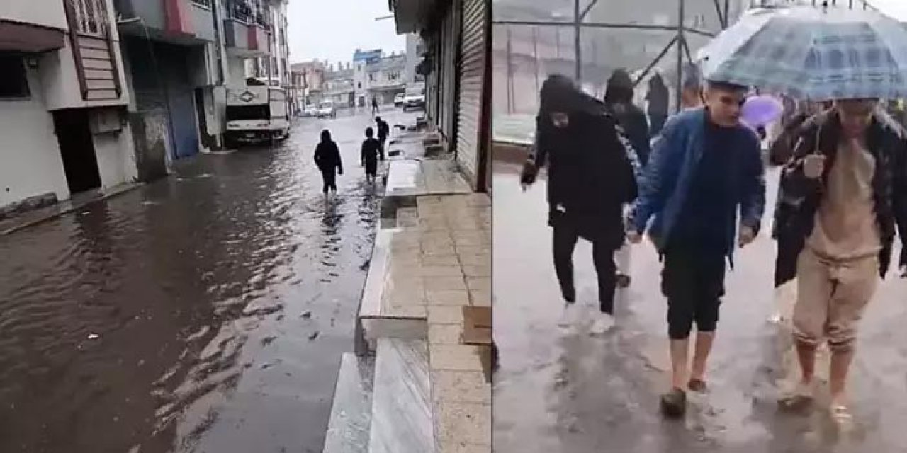 Adana’da sağanak yağış hayatı durma noktasına getirdi