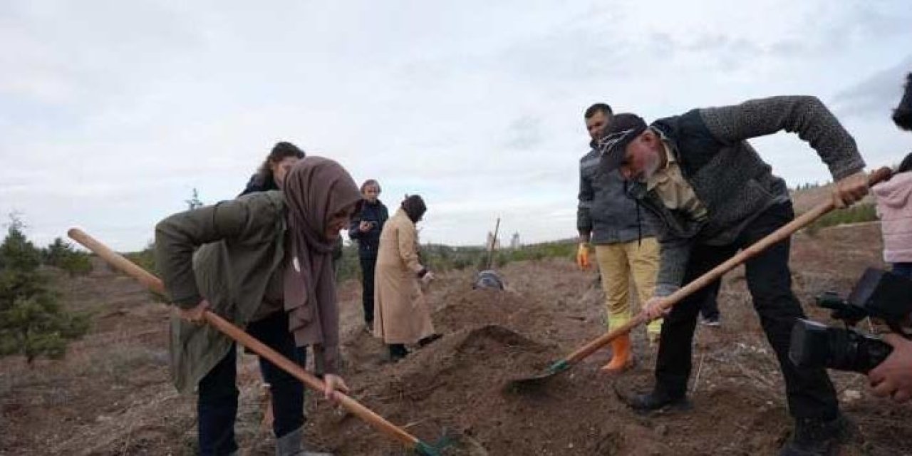 Başkentte anlamlı buluşma: TUSAŞ şehitleri için binlerce fidan dikildi