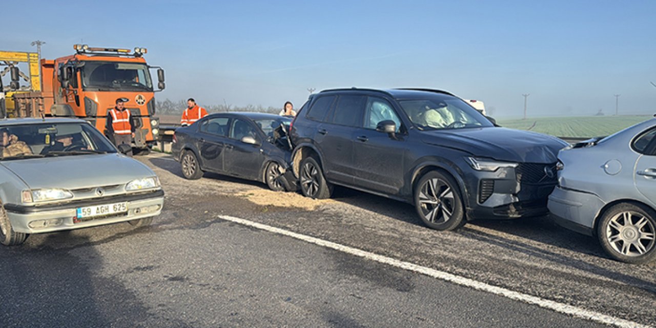 Edirne D-100’de çoklu araç kazası: 7 yaralı