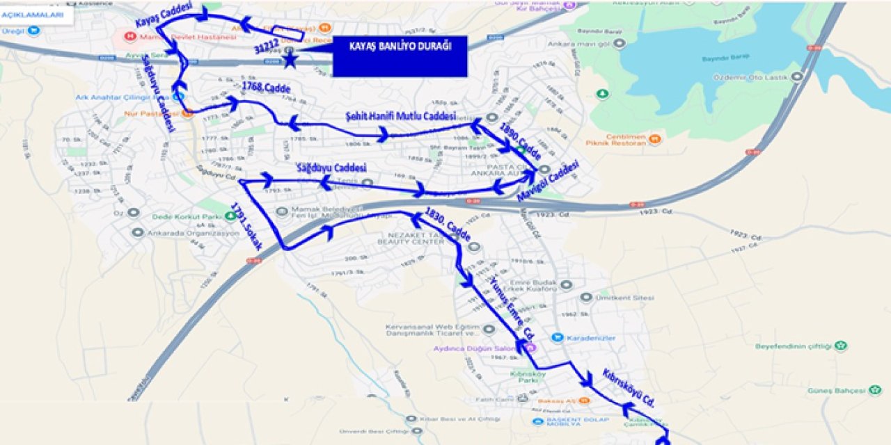 EGO’dan Mamak’ta güzergâh bilgilendirmesi: Bazı hatlar 17 Aralık’tan sonra değişecek