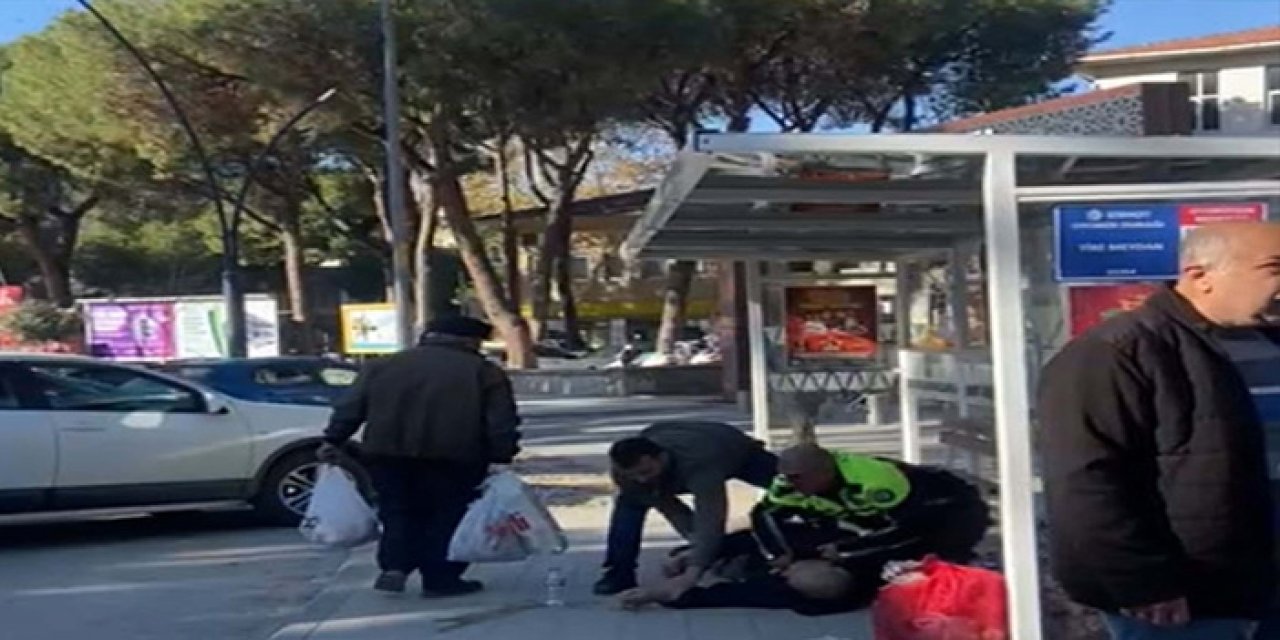 İzmir'de beton zemine düşen yaşlı adamı polis hayata bağladı