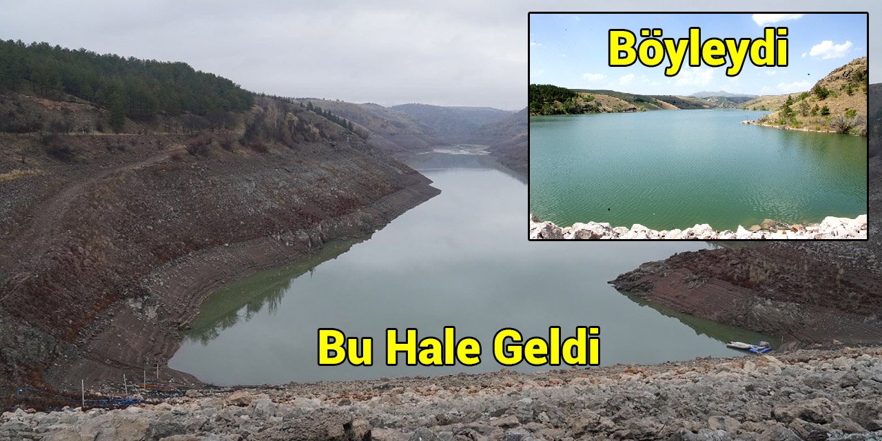 Ankara’nın su kaynaklarından Çubuk Barajı’nın son halini gören eyvah çekiyor