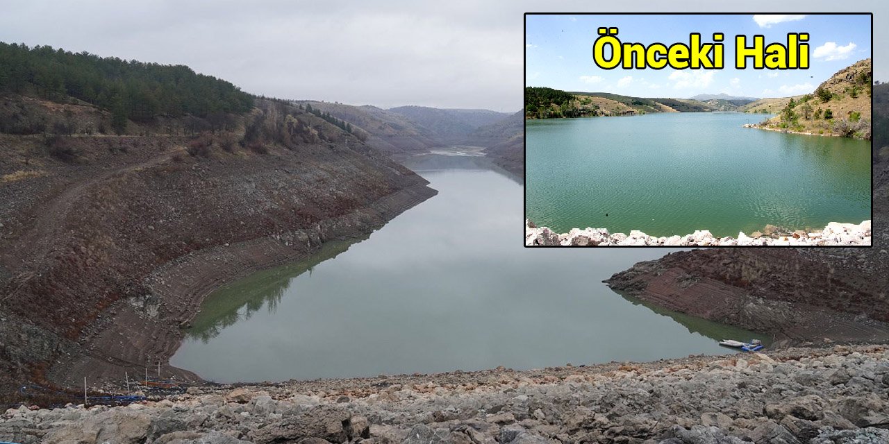 Ankara’nın su kaynaklarından Çubuk Barajı’nın son halini gören eyvah çekiyor