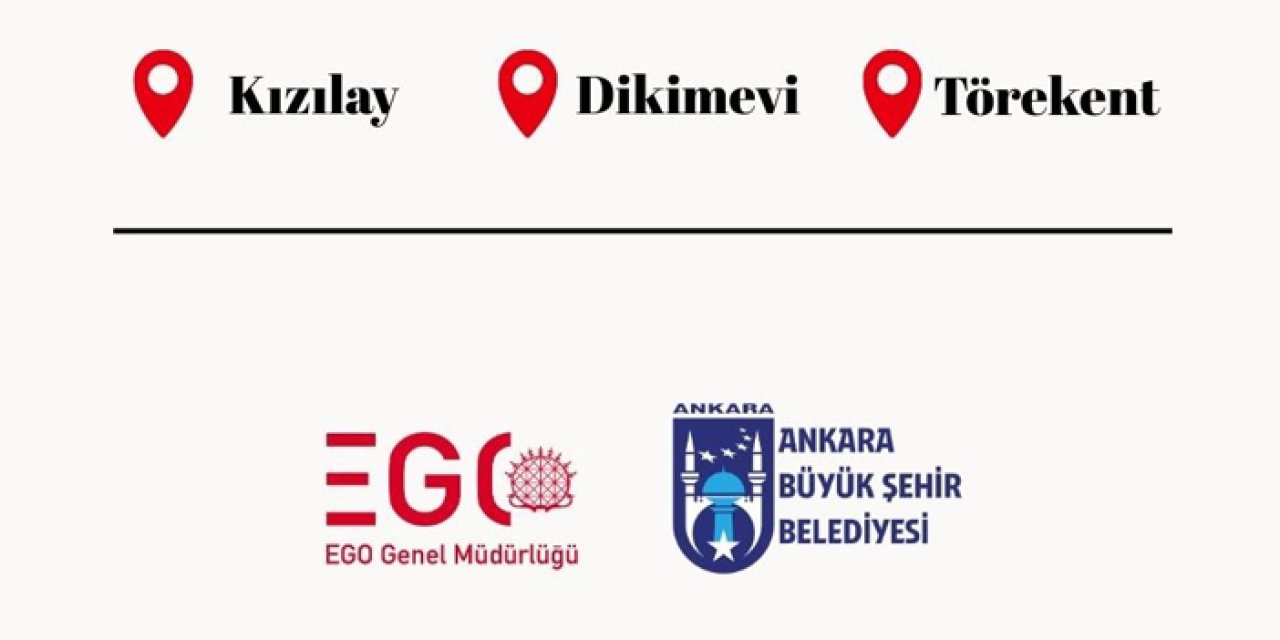 EGO Kart İşlem Merkezleri pazar günü hizmet verecek