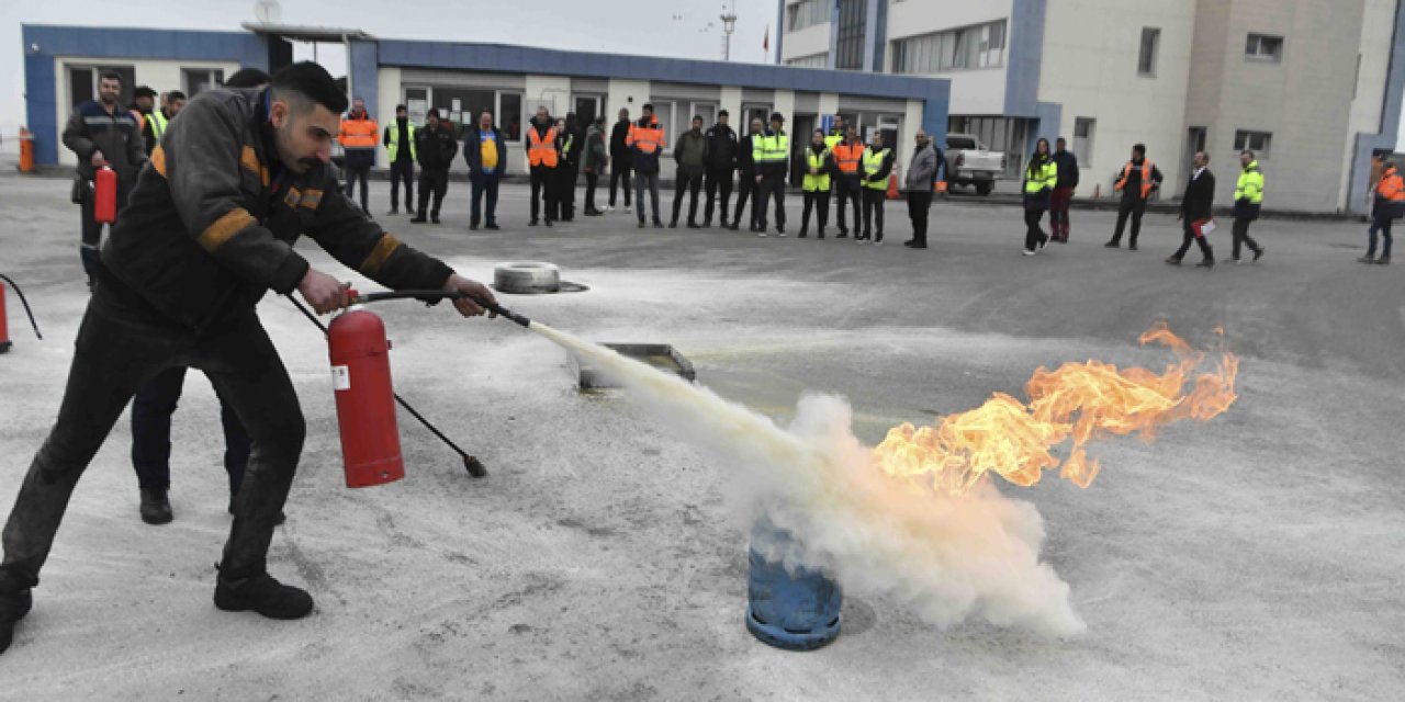 EGO Genel Müdürlüğü personeline yönelik acil durum tatbikatı gerçekleştirildi