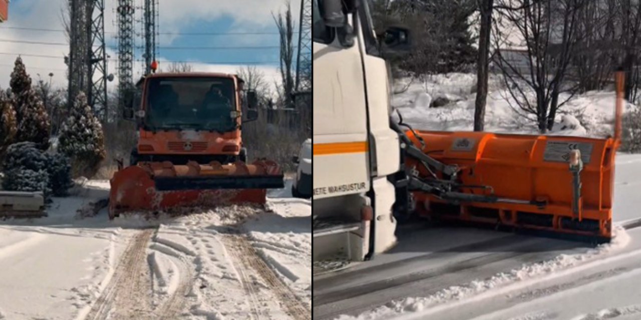 Çankaya’da karla mücadele çalışmaları aralıksız sürüyor