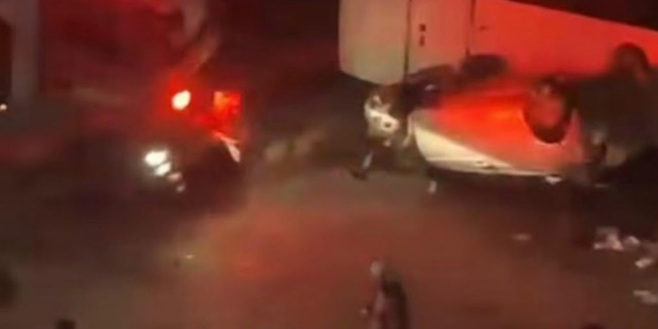 İzmir Karabağlar’da trafik kazası: Araç takla attı!