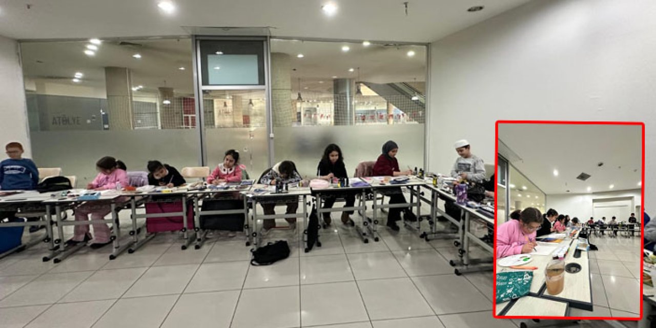 Pursaklar’da minik ellerden büyük hayaller: Çocuklar çiziyor, renkler konuşuyor
