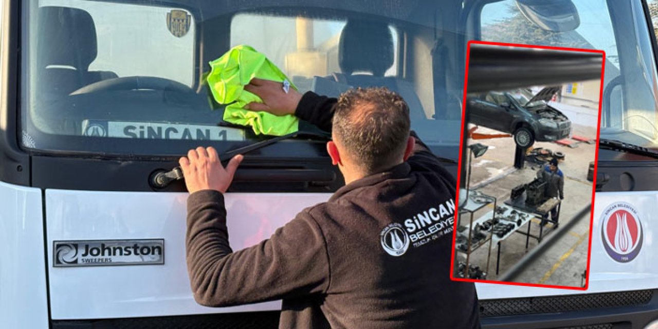 Sincan Belediyesi’nden örnek tasarruf hamlesi: Araçlar belediyenin atölyesinde yenileniyor