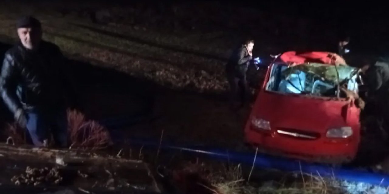 Direksiyon hakimiyeti kayboldu: Beypazarı’nda aile şarampole uçtu