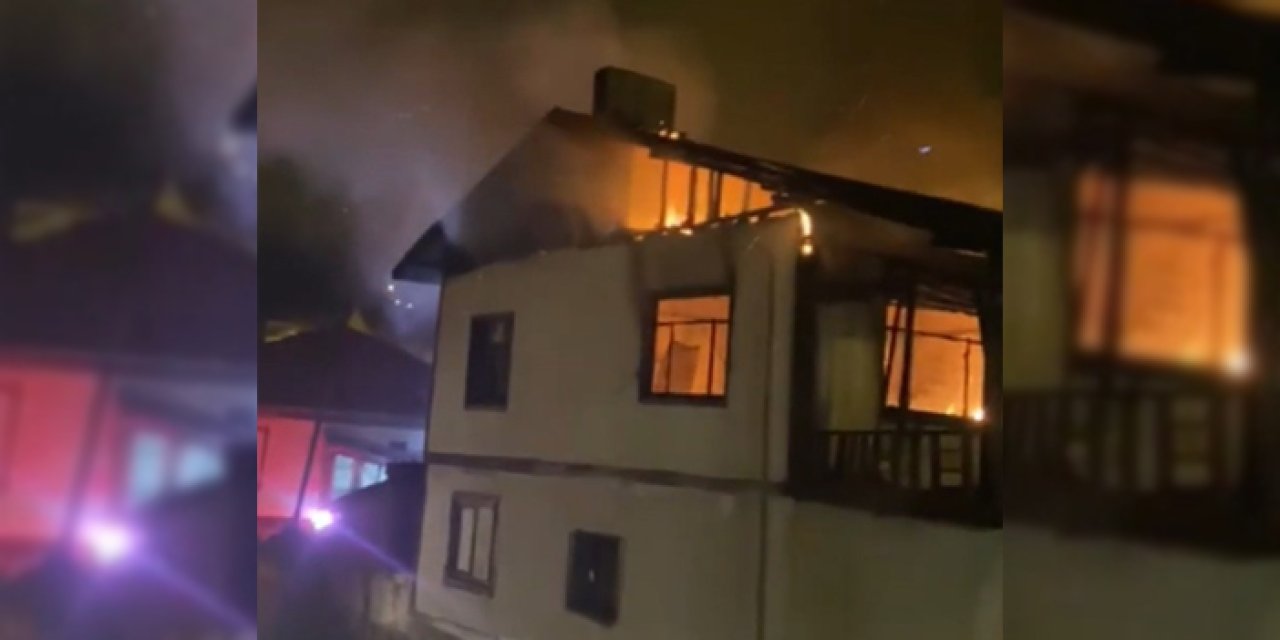 Alevler sokağı sardı: Beypazarı’nda 6 ahşap ev kül oldu