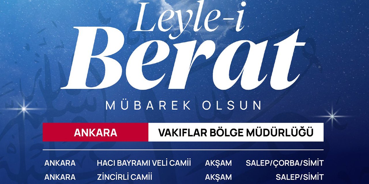 Hacı Bayram ve Zincirli Camii’nde Kandil Programı