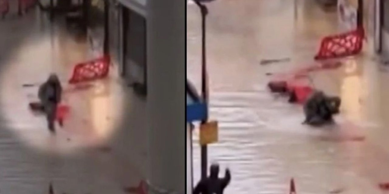 Yağmur sonrası İzmir'de yurttaş su dolu çukura düştü