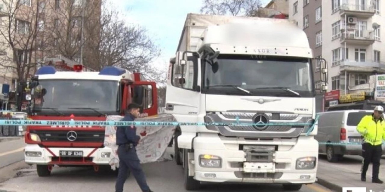 Ankara'da yaşlı kadına tır çarptı: olay yerinde can verdi