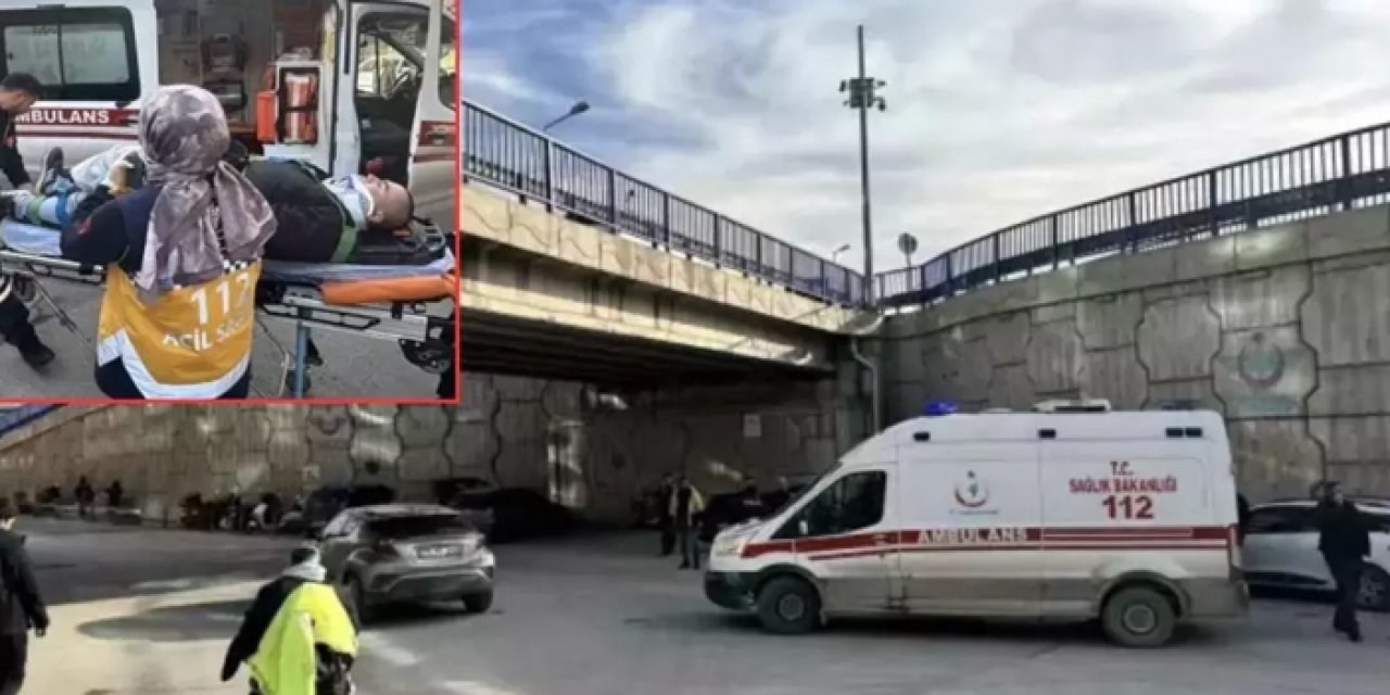 Köprüde intihar girişimi: Tutunamayınca düştü