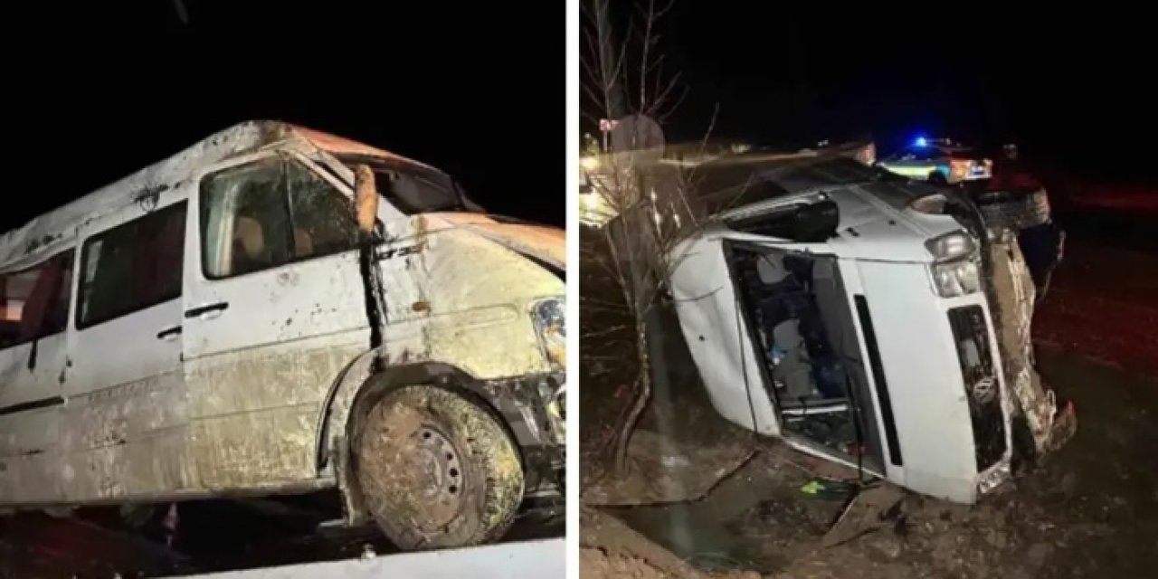 Uşak’ta Feci Kaza: İşçi Servisi Devrildi, 17 Yaralı