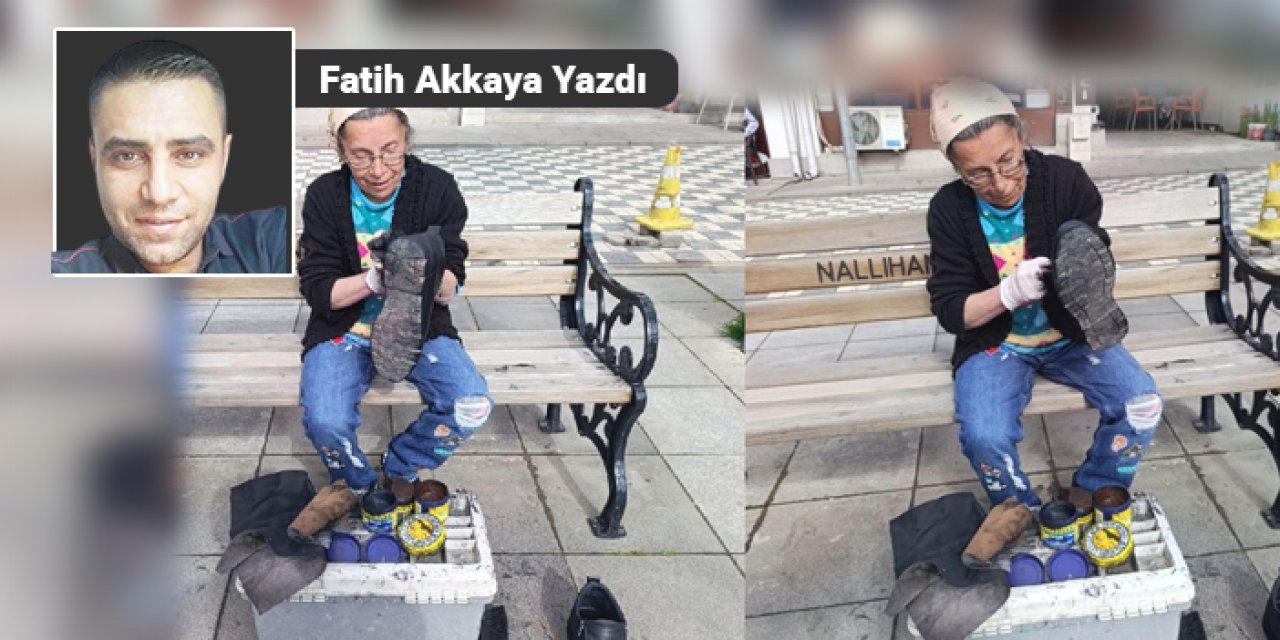 Ayakkabı boyacısı kadın