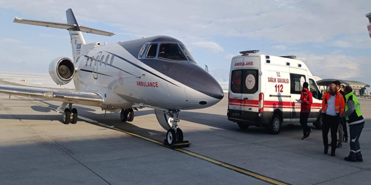 30 günlük bebek için uçak ambulans seferberliği