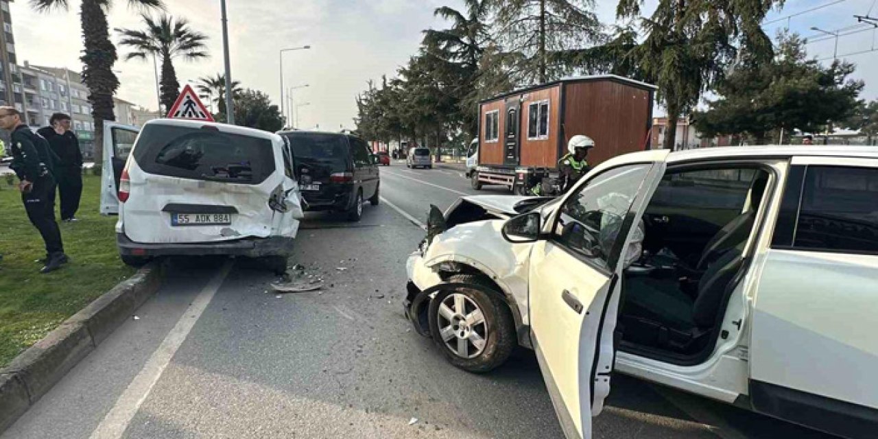 Samsunda zincirleme kaza: 3 yaralı