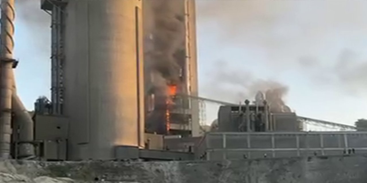 Ankara'da çimento fabrikasında çıktı