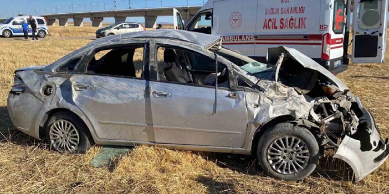 Ankara'dan Yozgat'a seyir halindeki araç takla attı: 1 ölü, 1 yaralı