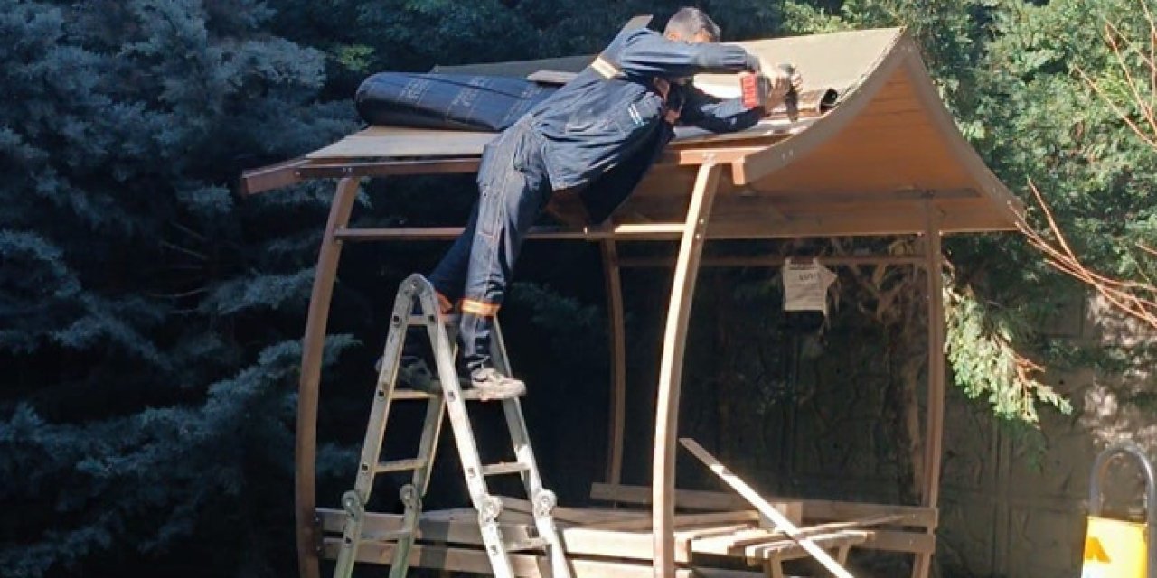 Pursaklar’da parklara bahar bakımı