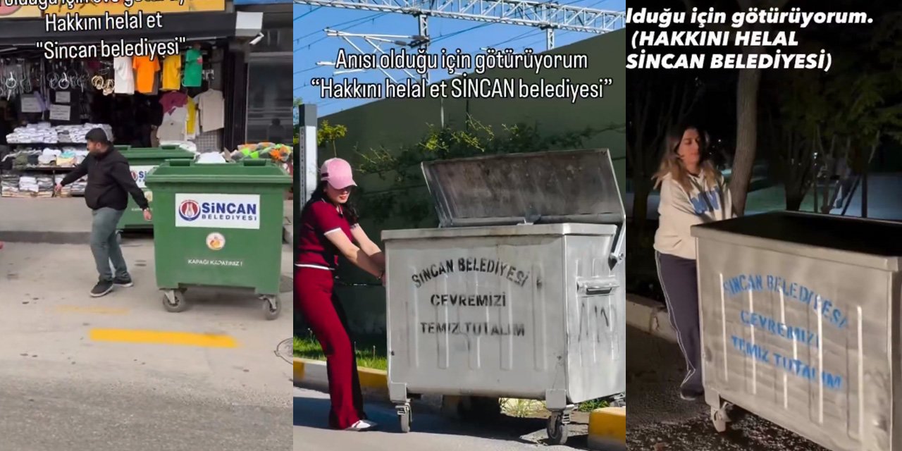 Sincan Belediyesi’nden gençlere: Çöp konteynerlerimizi rahat bırakın