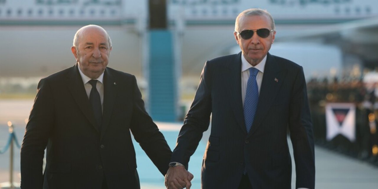 Erdoğan, Cezayir Cumhurbaşkanı Tebbun'u Ankara'da karşıladı