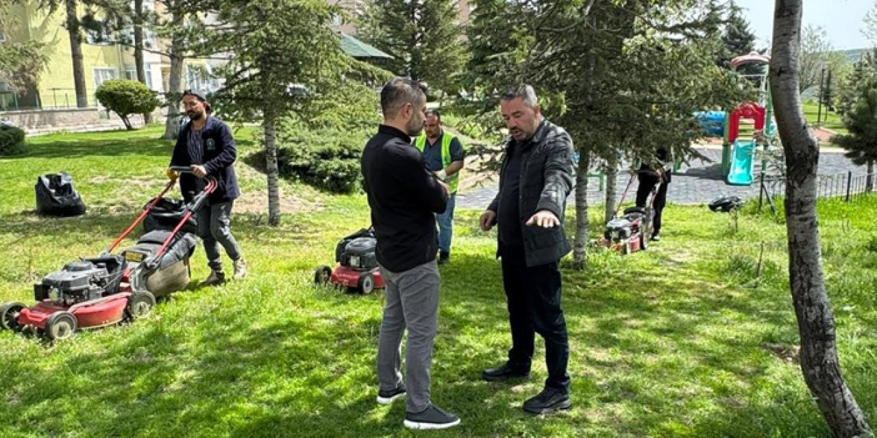 Pursaklar’da park ve yeşil alanlar yaz sezonuna hazırlanıyor