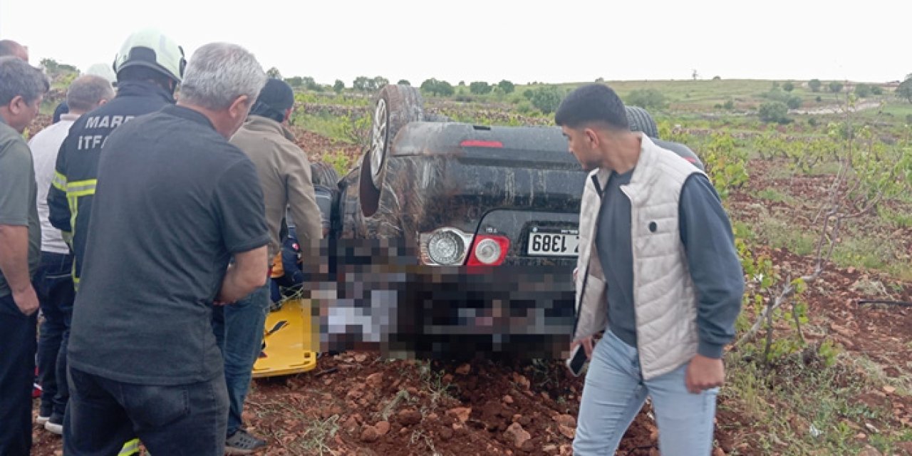 Mardin'de Kahreden kaza: Kontrolden çıkan otomobil takla attı, 1 ölü, 2 yaralı