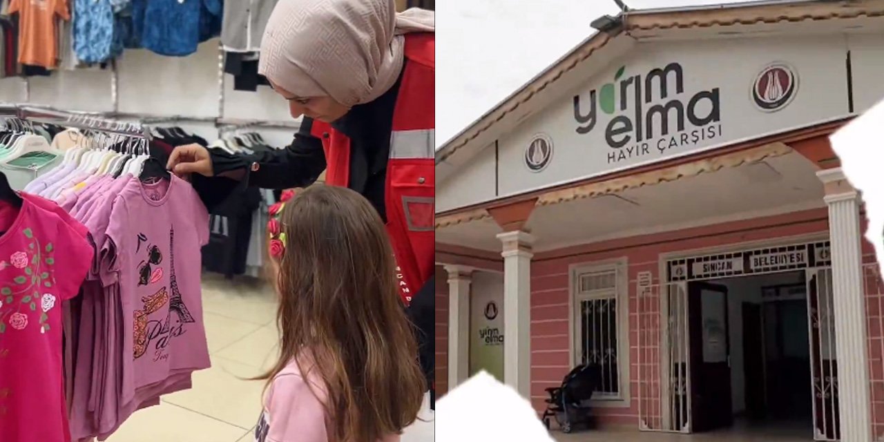 Sincan Yarım Elma Hayır Çarşısından ihtiyaç sahiplerine kıyafet desteği