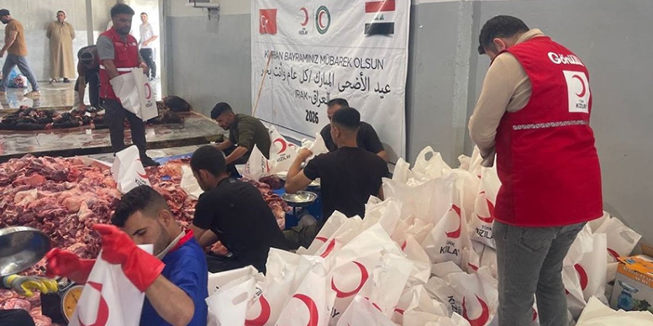 Türk Kızılay, bağışçıların kurbanlarını Irak'taki ihtiyaç sahibi ailelere ulaştırıyor