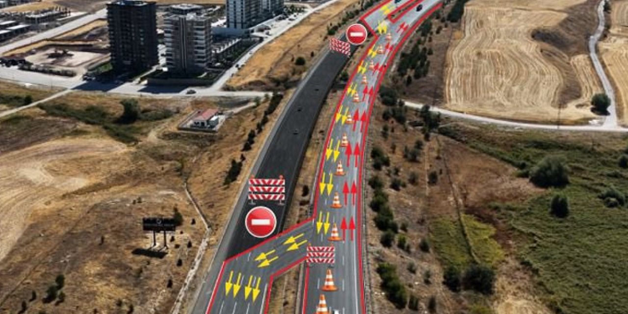 Ankara Çevre Otoyolunda trafik tek şeritten ilerleyecek