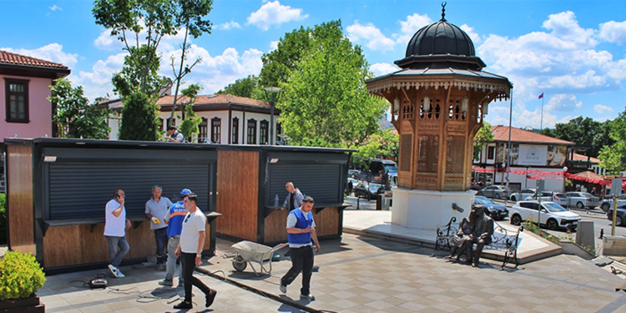 Hamamönü’ne konteynerler yerleştirildi: Turistik ürün satışı planlanıyor