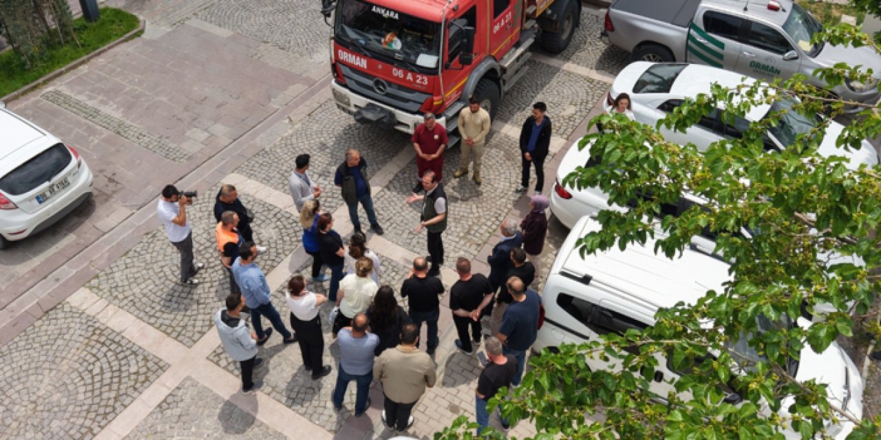 Mamak’ta orman yangınlarına karşı seferberlik! Ekiplere uygulamalı eğitim verildi