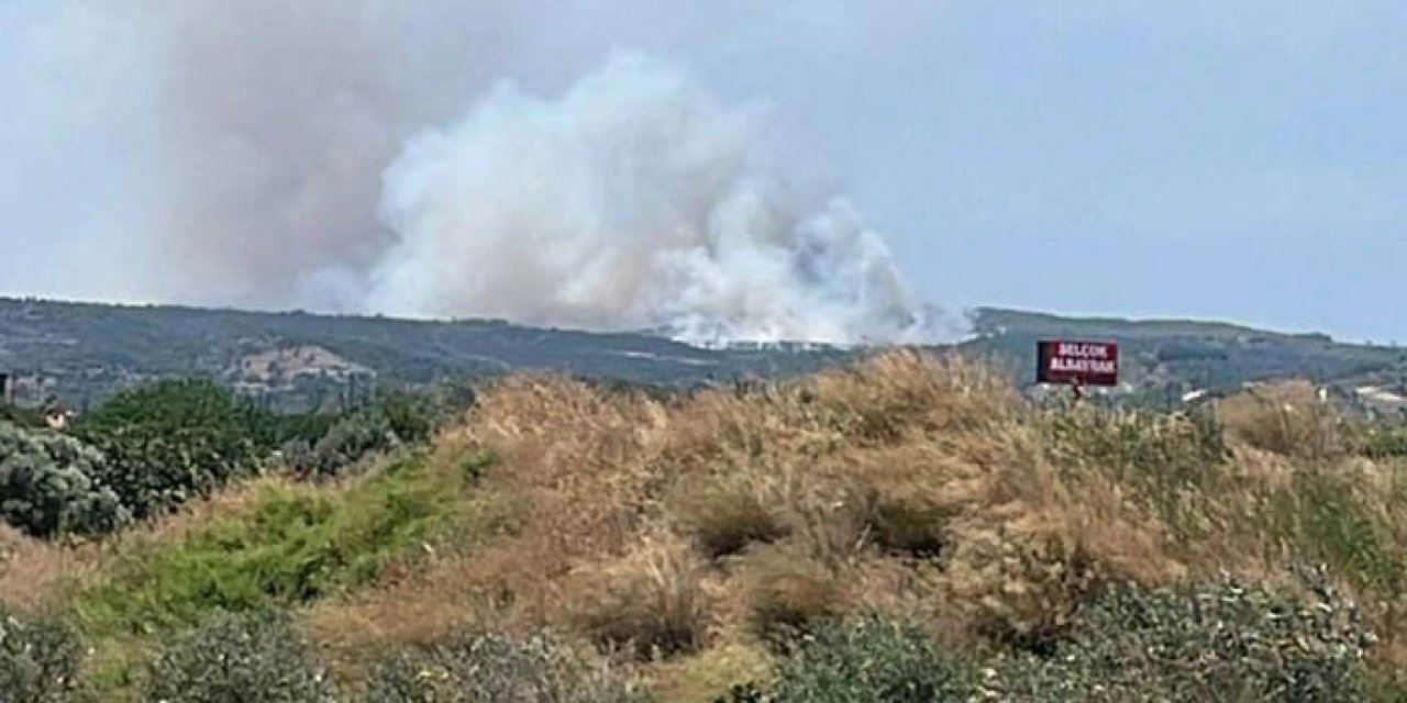 Çeşme’de alevler makilik alana sıçradı
