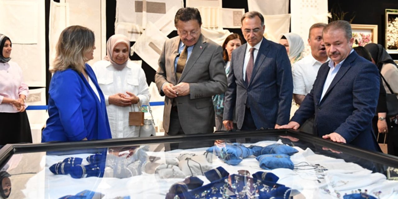 Altındağ’da el emeği göz nuru eserler sergilendi