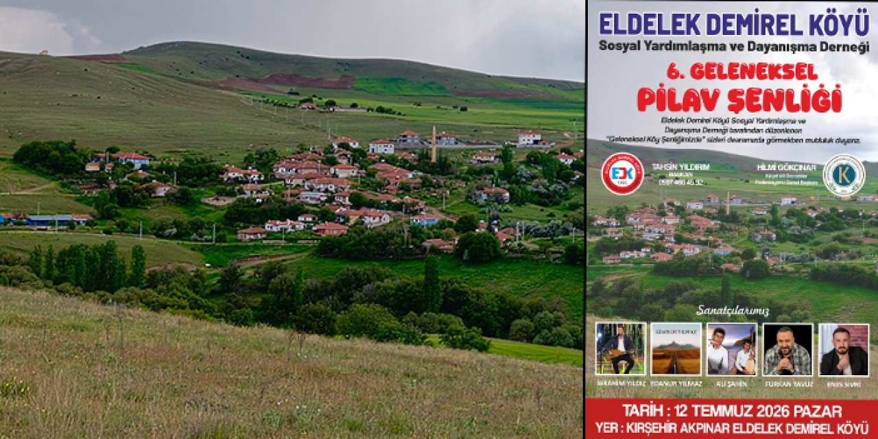 Eldelek Demirel Köyü’nde 6. Geleneksel Pilav Şenliği için geri sayım başladı