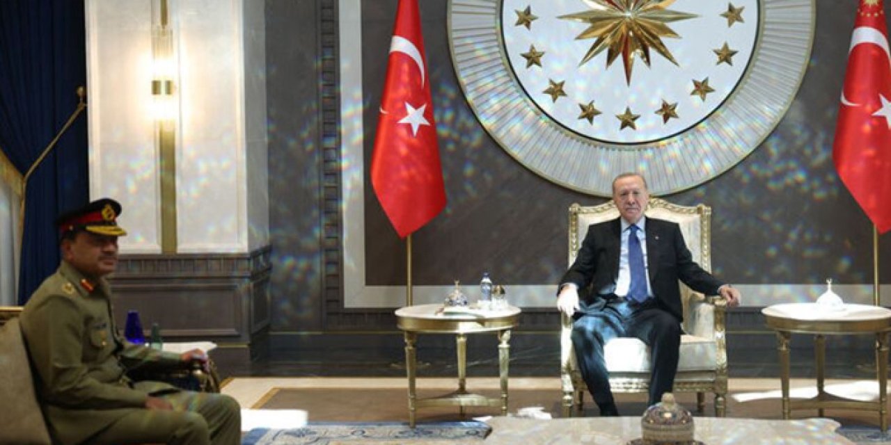Erdoğan, Pakistanlı Komutan Munir ile Ankara'da bir araya geldi