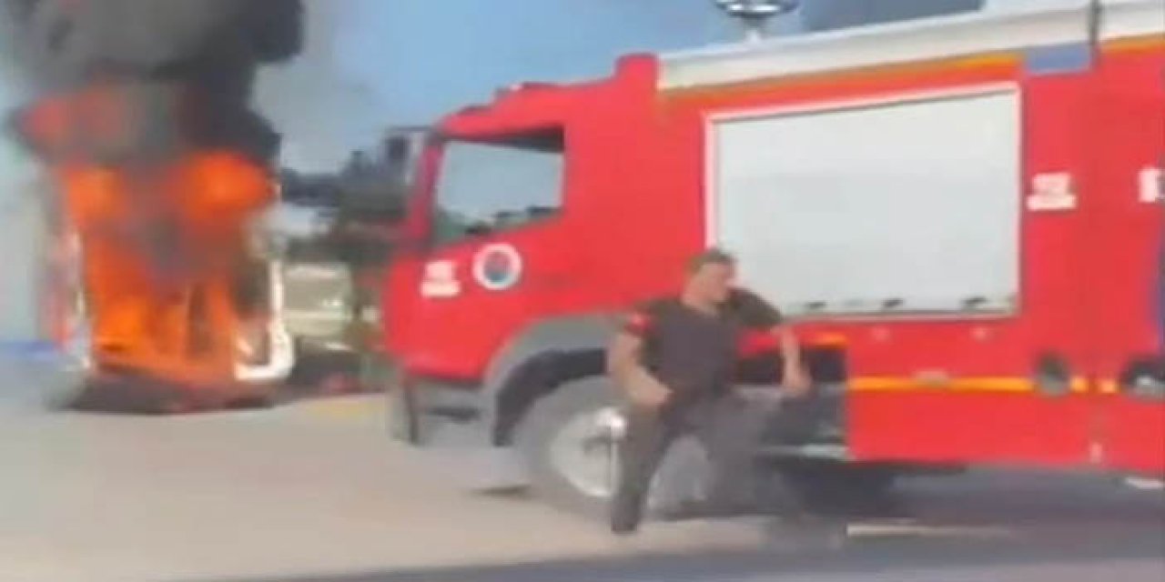 Hasta nakil aracı alev aldı: şoför diyaliz hastasını kurtardı