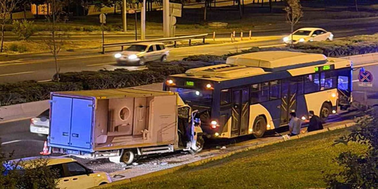 Ankara’da kamyonet EGO otobüsüne çarptı