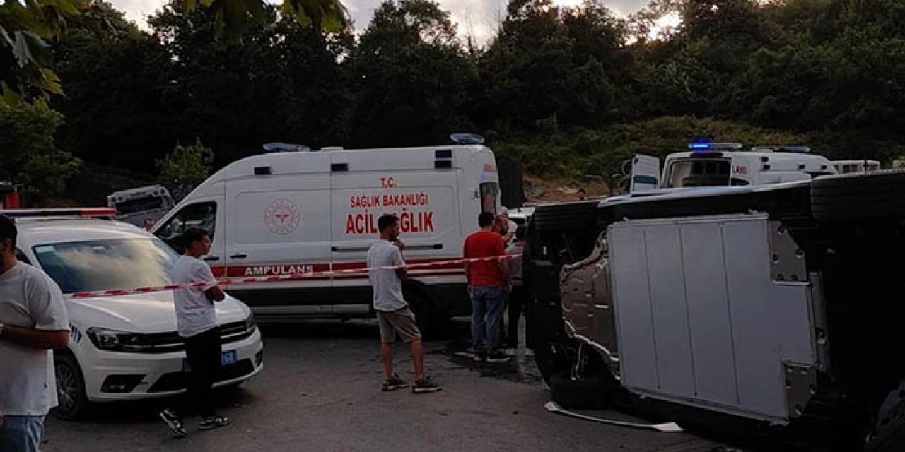 Beykoz’da iki otomobilin çarpıştığı kazada 7 kişi yaralandı