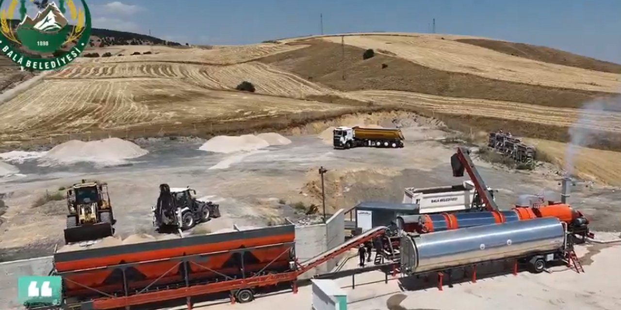 Bala asfaltını kendi üretecek: Tesis çalışmaya başladı
