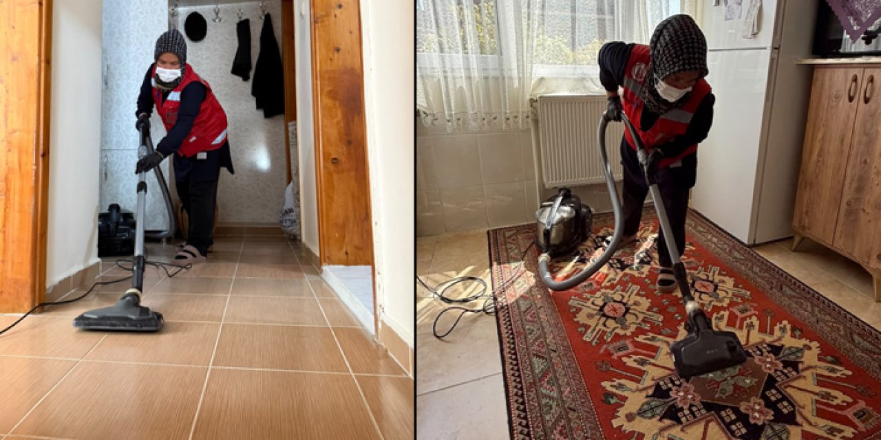 Sincan’da belediye evlerde temizliğe başladı